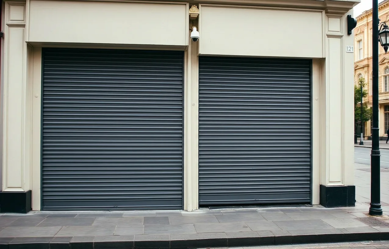 Camden boutique shutter after professional repaint